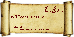 Bérczi Csilla névjegykártya